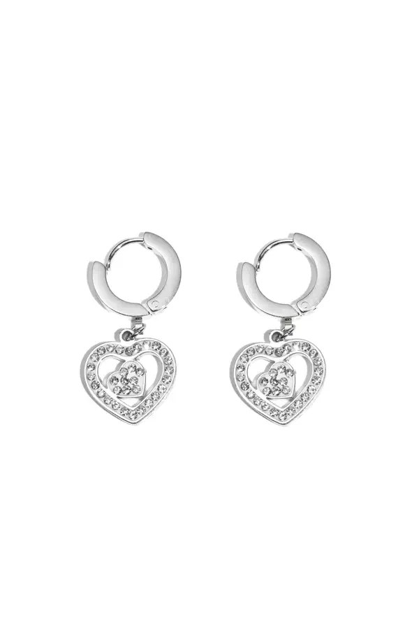 Boucle-d-oreille coeur Argent