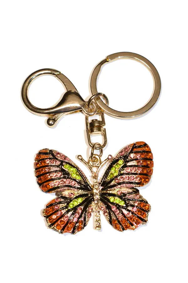 porte-cle papillon Or