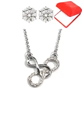 coffret chaîne en acier infini Argent