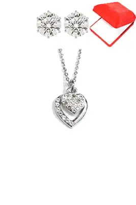 coffret chaîne en acier coeur Argent