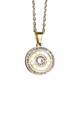 Pendentif cercle romain Or