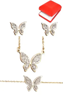 Coffret papillon parure Or 755312 