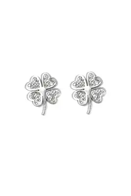 Boucle-d-oreille tréfle Argent