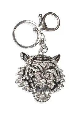 porte-cle tigre Argent