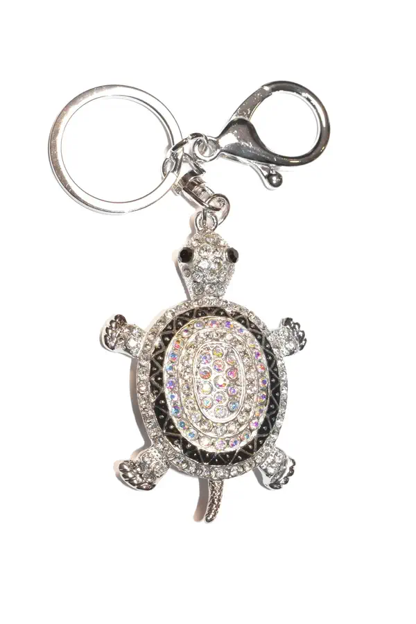 porte-cle tortue Argent