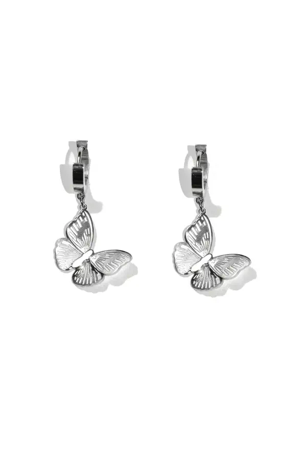 Boucle-d-oreille papillon Argent