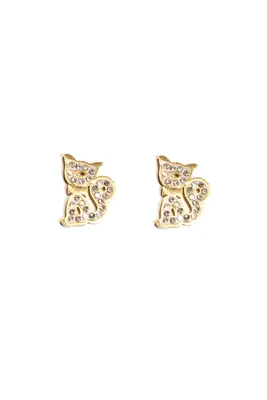 Boucle-d-oreille chat Or