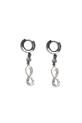 Boucle-d-oreille infini Argent