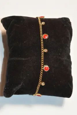 Bracelet soleil en émail Or