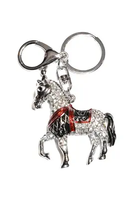 porte-cle cheval Argent 406ABF 