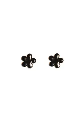 Boucle-d-oreille fleur en émail Or C888EC 