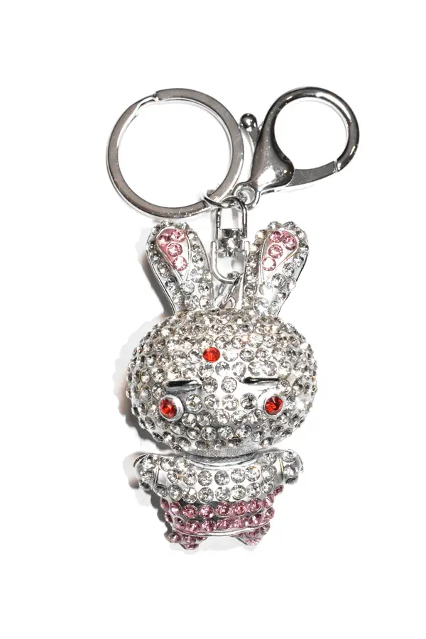 porte-cle lapin Argent