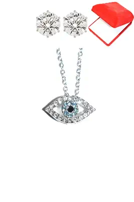 coffret chaîne en acier oeil Argent