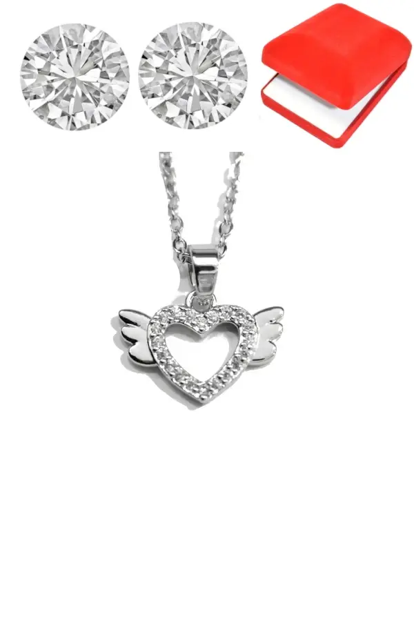 Coffret coeur aile Argent