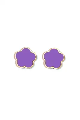 Boucle-d-oreille fleur Or