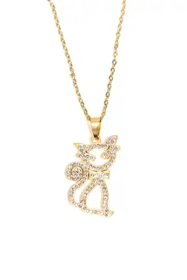 Pendentif chat Or