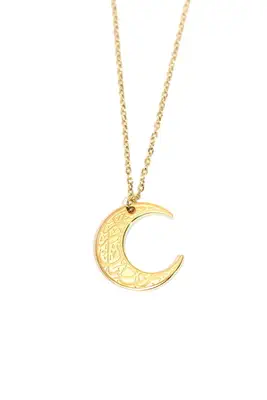 Pendentif lune Fatma Or