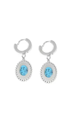 Boucle-d-oreille turquoise Argent