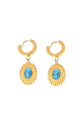 Boucle-d-oreille turquoise Or 1E535C 