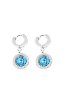 Boucle-d-oreille turquoise Argent