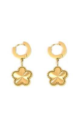 Boucle-d-oreille fleur Or