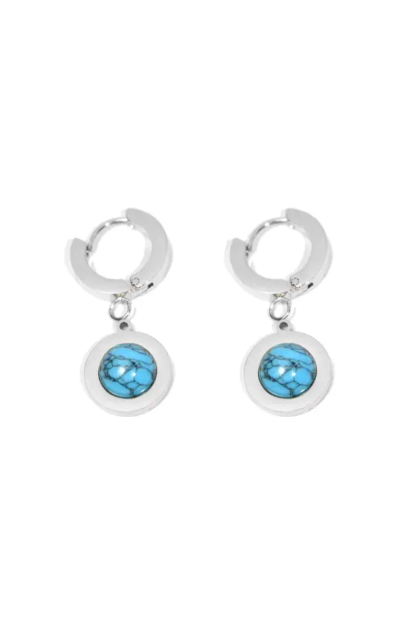 Boucle-d-oreille turquoise Argent