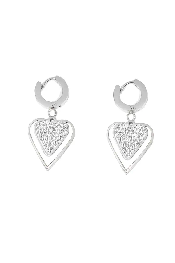 Boucle-d-oreille Coeur Argent