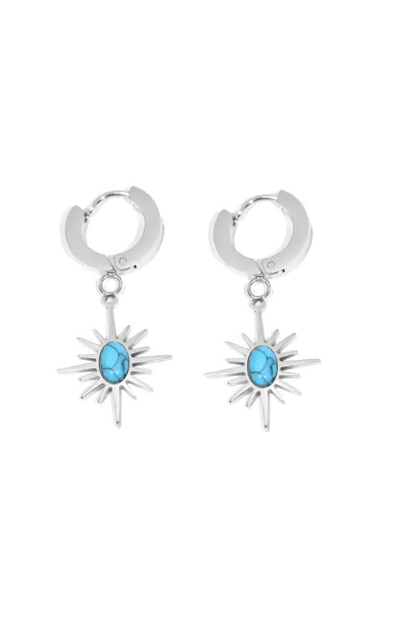 Boucle-d-oreille turquoise Argent