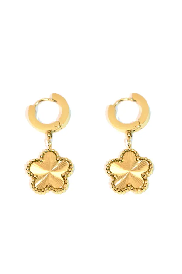 Boucle-d-oreille fleur Or