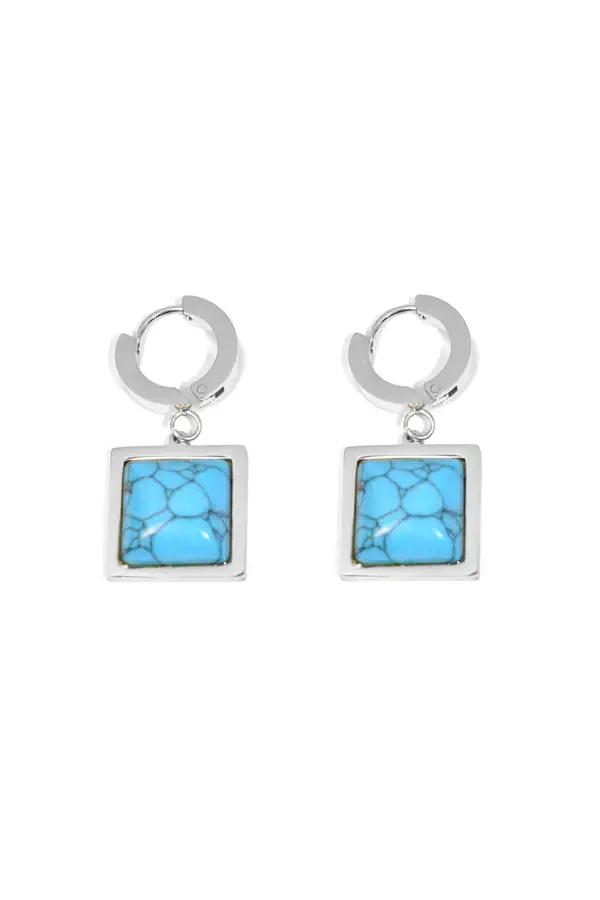 Boucle-d-oreille turquoise Argent