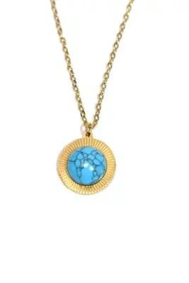 Pendentif turquoise Or