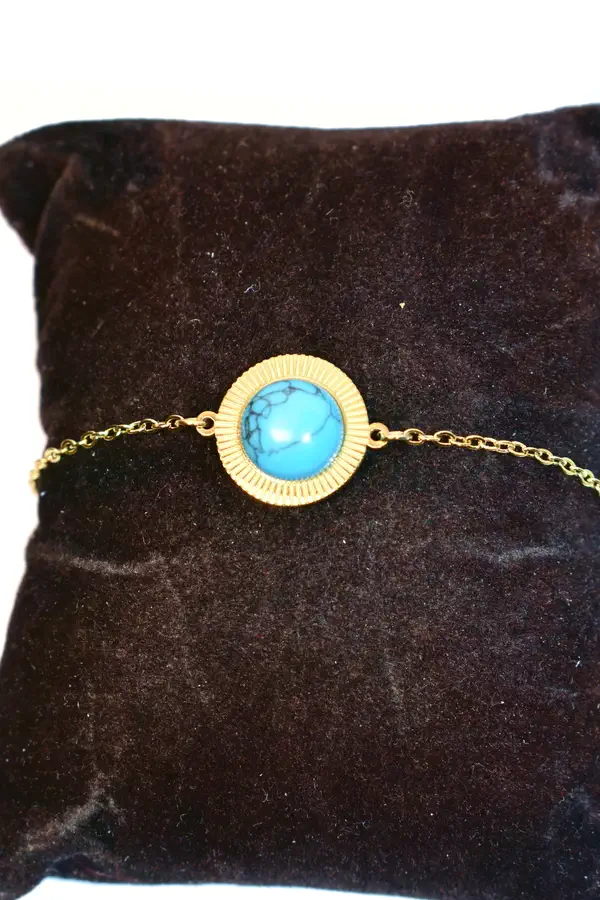 Bracelet turquoise Or