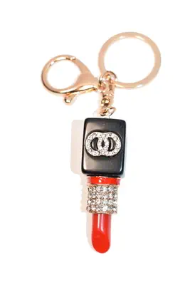 porte-cle rouge a levre multicolore