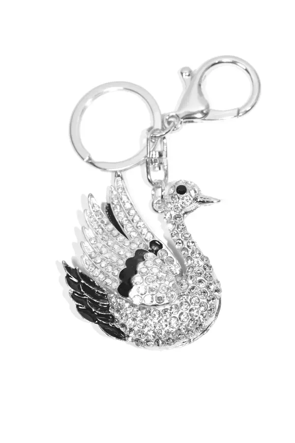 porte-cle cygne Argent