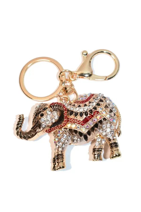 porte-cle éléphant Or