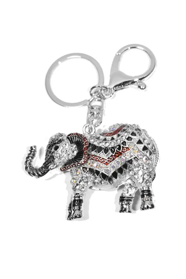 porte-cle éléphant multicolore