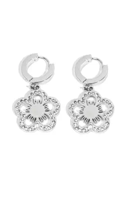 Boucle-d-oreille fleur Argent