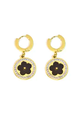 Boucle-d-oreille fleur Or