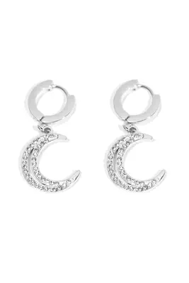 Boucle-d-oreille lune Argent 70A100 