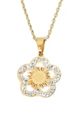 Pendentif fleur Or AB8FDC 