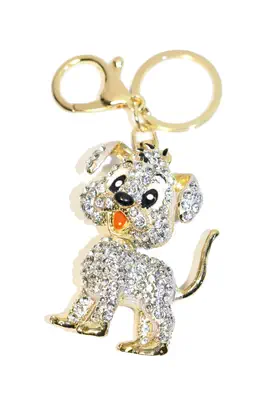porte-cle chien multicolore