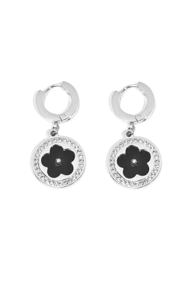 Boucle-d-oreille fleur Argent