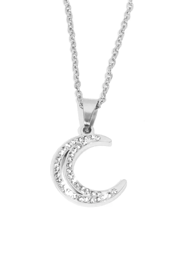 Pendentif lune Argent