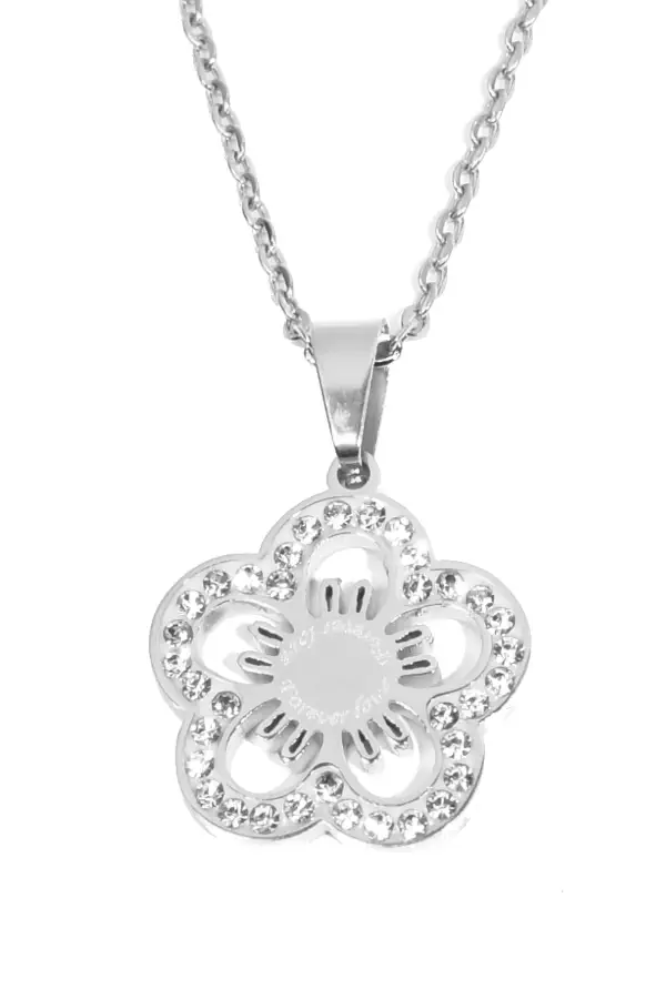 Pendentif fleur Argent