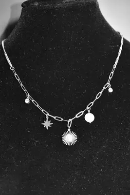 Collier soleil Argent