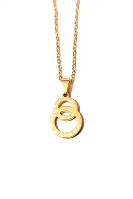 Pendentif infini chiffre romain Or