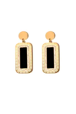 Boucle-d-oreille rectangle Or BD93D5 