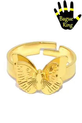 Bague taille réglable papillon Or TPO837 