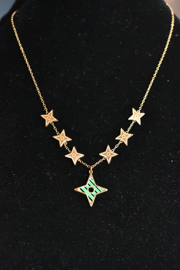 Collier shuriken étoile Or