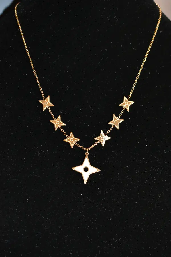 Collier shuriken étoile Or